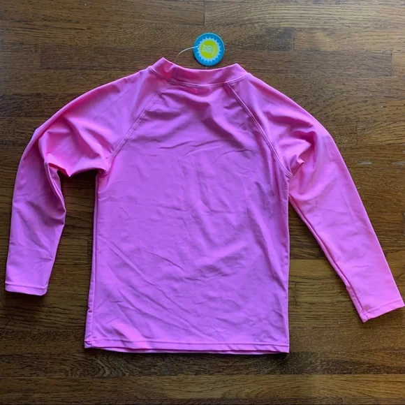 NWT. Kid’s Pink Long Sleeve Rashguard * Size 7/8 - Picture 2 of 8
